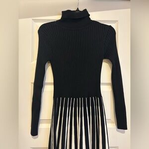 Chicwish Black and White Long Sleeve Dress